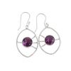 Amethyst Gemstone 925 Sterling Silver Jewelry Handmade Earrings 2.00" For Gift EE-52-8