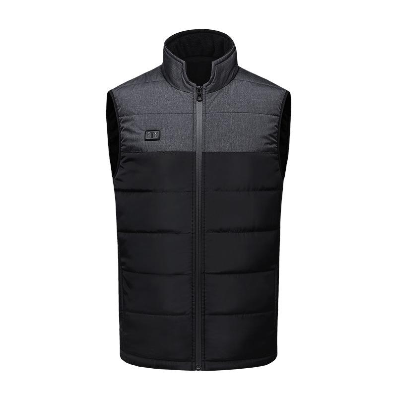 Winter heating vest USB intelligent dual control fifteen zones casual color matching vest couple model