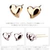 LOKUMI Made In 18K K18 Petite Craft Heart Nickel Earrings, Japan, Gold, Post, K18, Hypoallergenic, Heart, Series, Women's, Simple, Small, 18K, Flower,