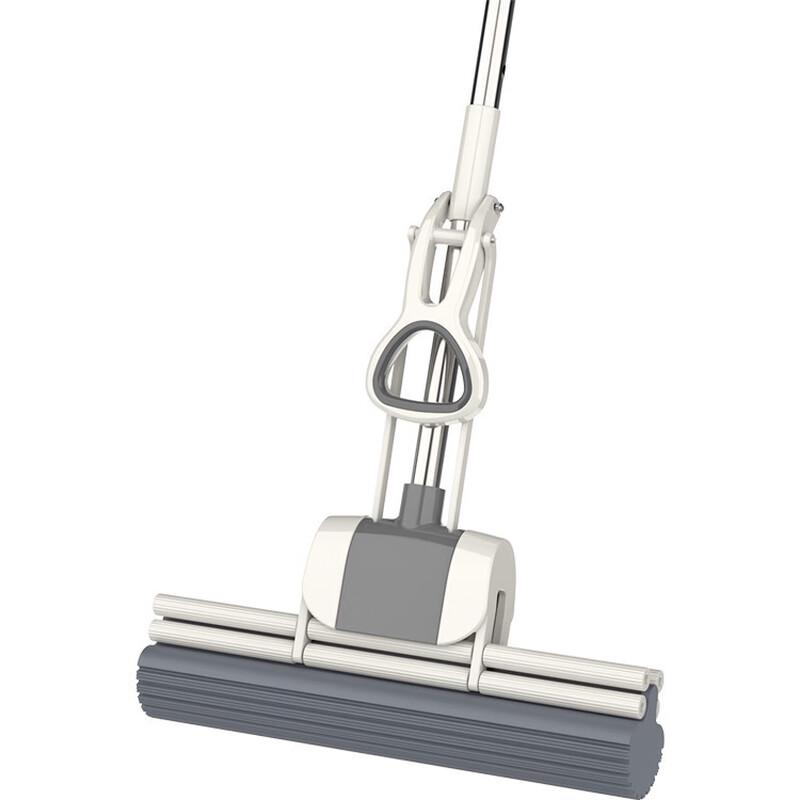 Retractable Roller Sponge Mop with Bucket Set and 2 Mop Heads