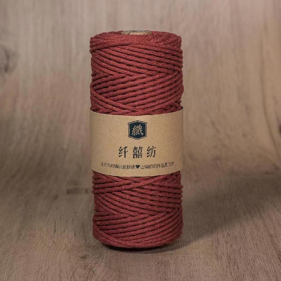 3Mm100M Colored Cotton Rope Thread Handmade Diy Bundled Woven Bag Wound Decorative Thread Tapestry Accessories Material