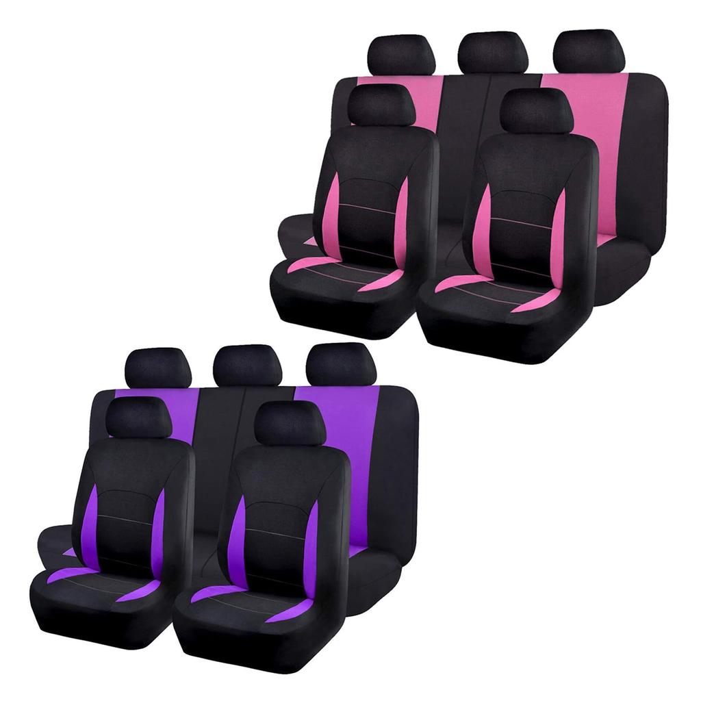 Four Seasons Polyester Fabric 5 Seats Universal Car Seat Cover Full Set