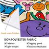 Mr Men Adventure Custom Name Wall Tapestry Aesthetic Wall Hanging Printed Fabric Blanket Decorative Tapestries For Bedroom Living Room Home Decor