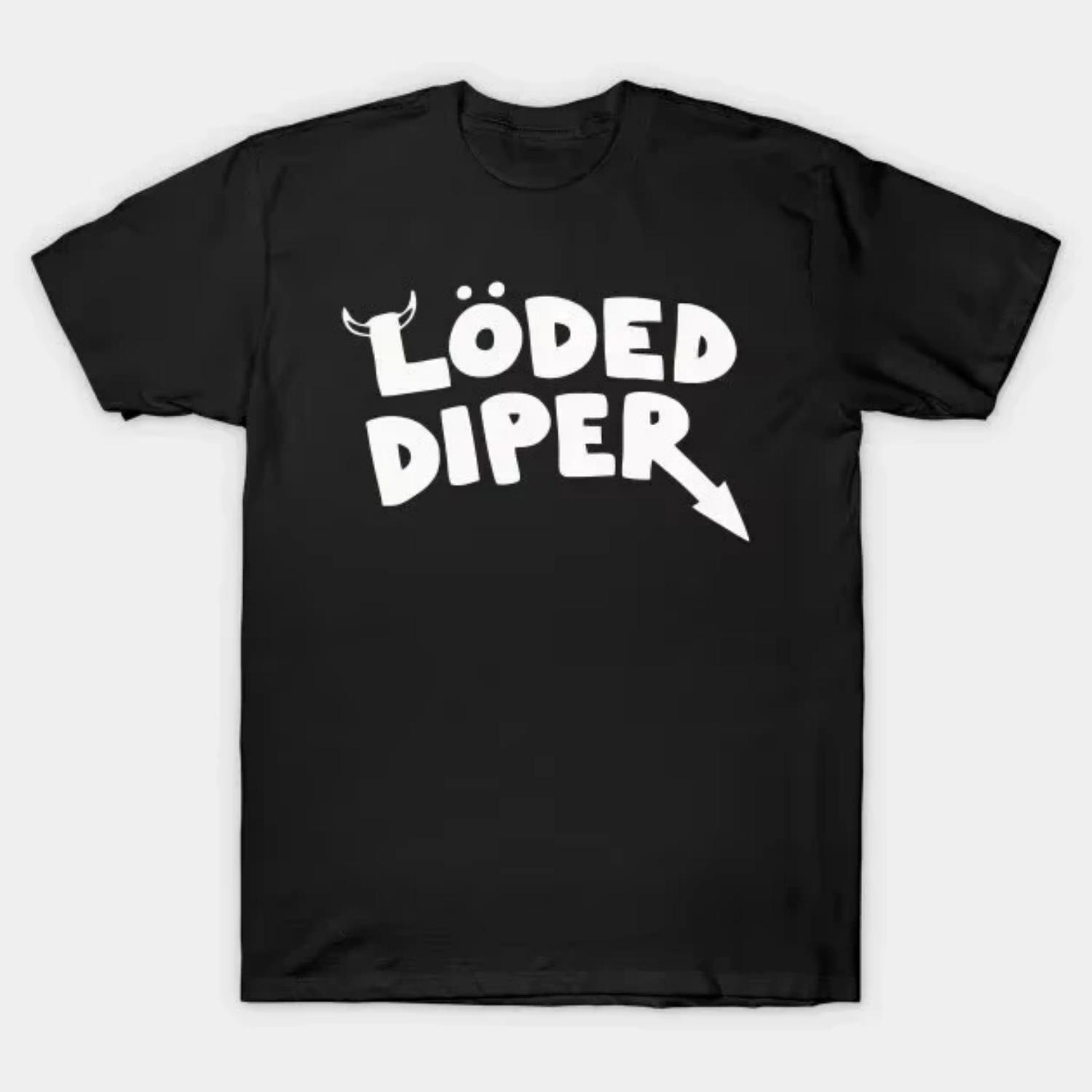 

Футболка LODED DIPER ДНЕВНИК СЛАБАКА Футболки Мужские Женские Летние Удобные Футболки Унисекс Мода Смешная Одежда Повседневная Уличная Одежда Y2k S чёрный