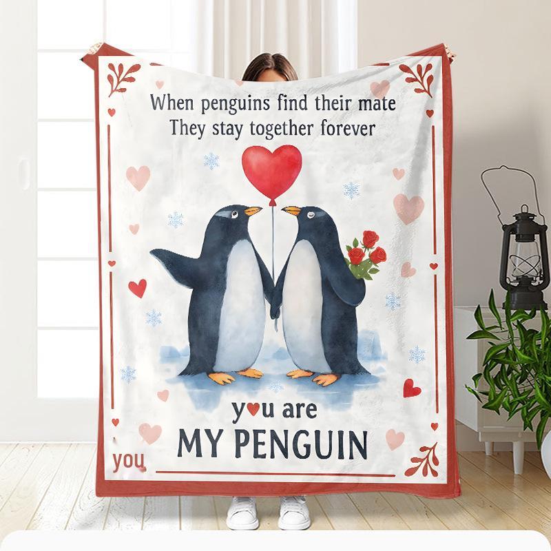 Valentine s Day Flannel Double-Sided Shawl Blanket 70x100, 230gms, custom image