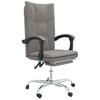 Office Chair with Reclining Function Taupe Fabric