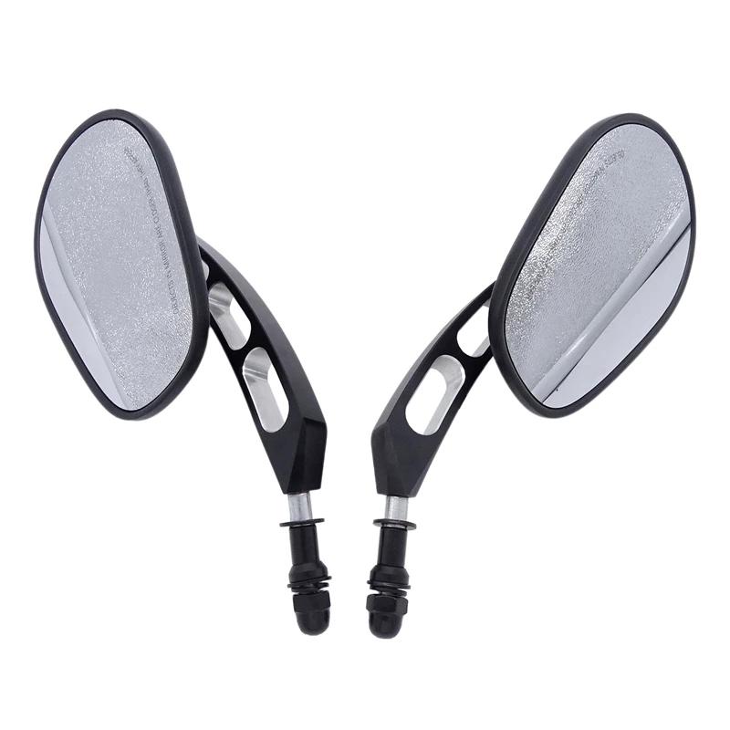 1 Pair Motorcycle Rearview Mirrors Side Mirror 8mm Threaded Universal for Harley Davidson Road King Touring XL 883 Sportster