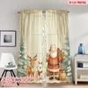 Flat Printing Merry Christmas Curtains Reindeer Santa Claus Festive Digital Printed Polyester Drapes Curtain Set Of 2 Made Washable