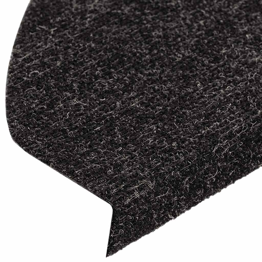 Self Adhesive Stair Mats 10 Pcs. Anthracite 65x22.5x3.5 Cm