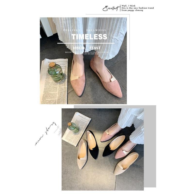 Pantofi de damă Modă Gură joasă Îmbrăcăminte exterioară Vârf ascuțit Talpă plată Pantofi mici simpli de damă