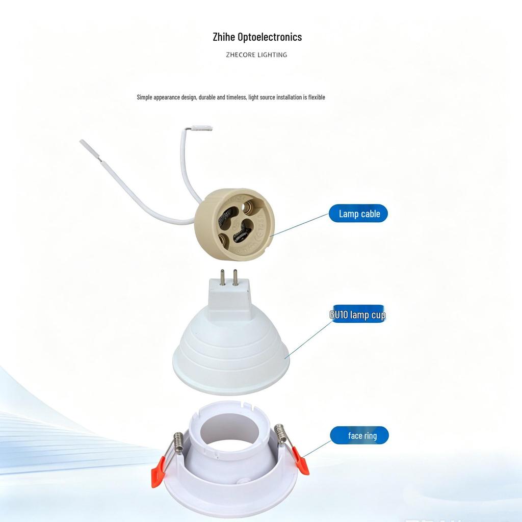 Square Round Recessed GU10/MR16 LED Spotlight Bracket