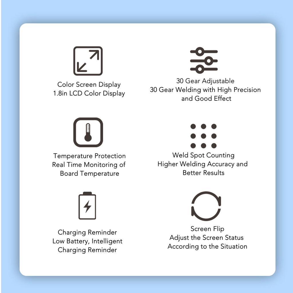 Spot Welder with 1.8in LCD Color Display Adjustable Portable Professional Mini Spot Welding Machine for Battery