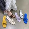 French beautiful set of toe small cool slippers women's summer wear fashion flat bottom 2025 season with skirt fairy half a word drag