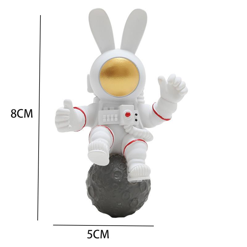 Space Astronaut Refrigerator Stickers Long-eared Rabbit 3D Doll Magnet Magnet Refrigerator Decoration Po Wall Gift