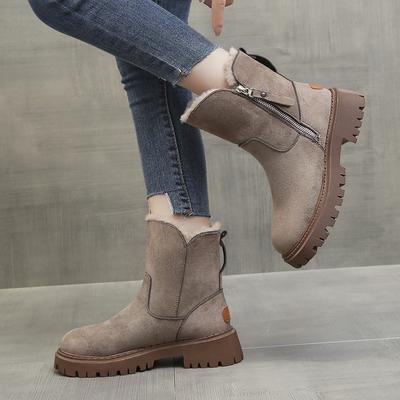 Stivali da Neve Inverno da Donna 2024 Nuovi Più Velluto Scarpe da Donna Stivali Caldi Scarpe di Cotone Spesse Stivali da Donna Neri Pelosi Botas De Mujer