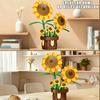 291Pcs Sunflower Potted Plant Construction Block Eternal Flower Blocks Household Decoration Build Bricks Toys Kids Girl Gift