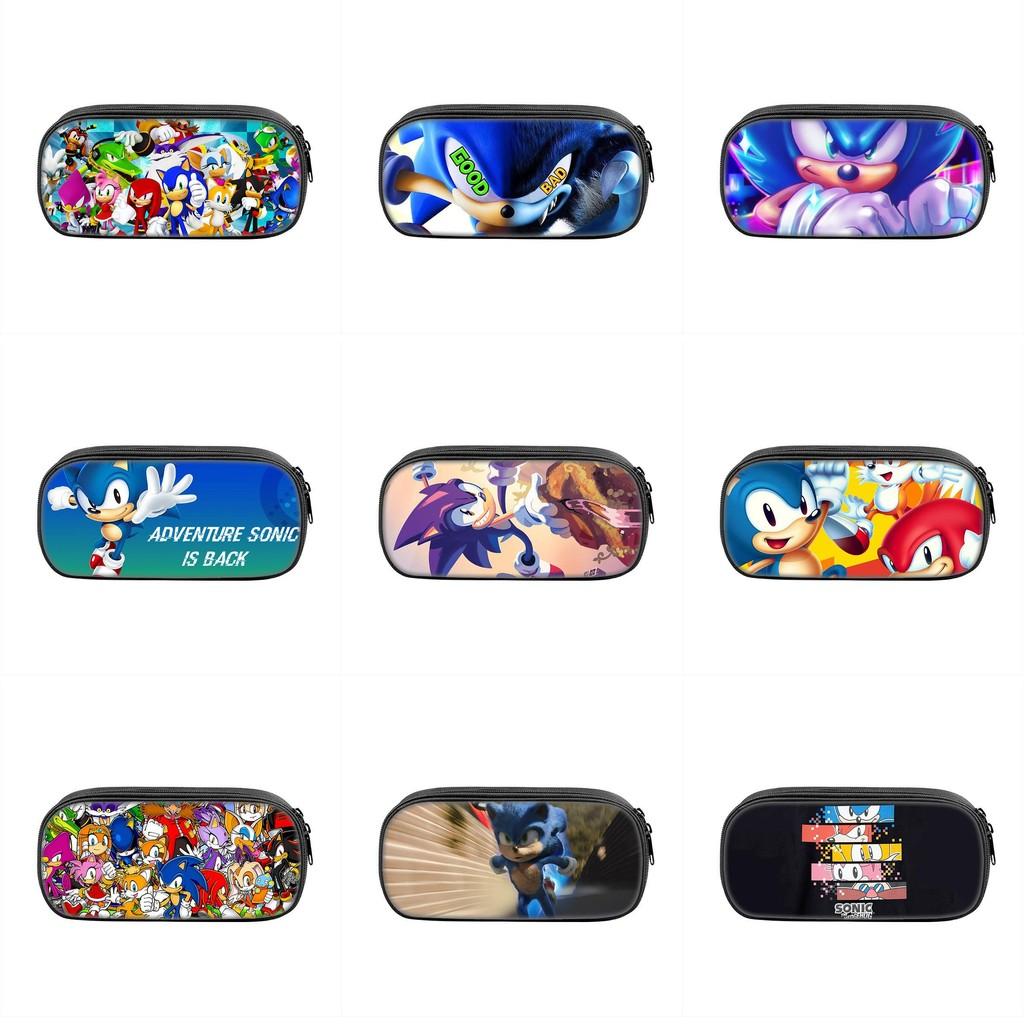 Sonic Cartoon Character Printed Student Single Layer Stationery Storage Bag For School And Gift