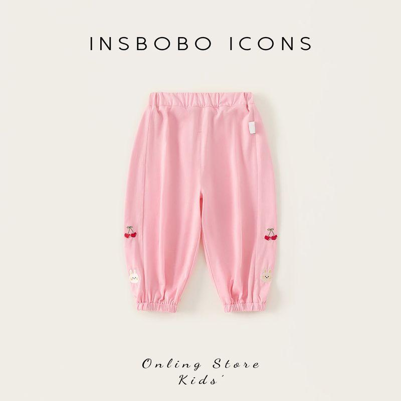 Insbobo Girls  Pants Summer Thin Mosquito-Proof Pants Children s Jogger Pants Girls  Air Conditioning Pants Baby Summer Wear Pink 80