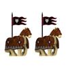 Medieval Military Castle Knight Building Blocks Riding Horse Wolf Bear Animal Vest Weapon Flag Saddle Dragon Toy Brick Gift K024