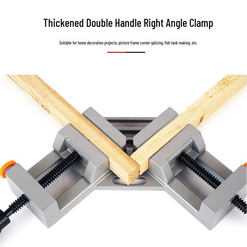 90-Degree Right Angle Quick Clamp for Woodworking and Welding, Single Hand Handle Positioner & Aquarium Fixture Locator