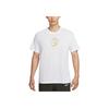 Camiseta de Manga Corta con Cuello Redondo y Hombro Caído con Logotipo de Corte para Hombre IO6235-100