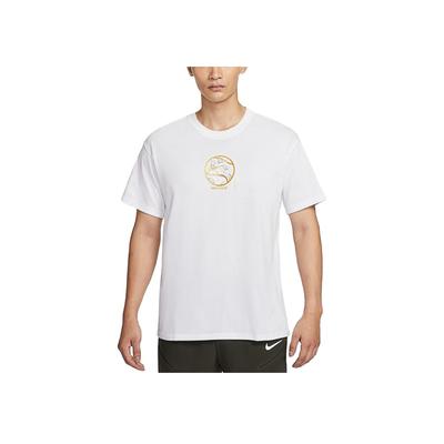 Rechtbank Logo Letter Ronde Hals Verlaagde Schouders Korte Mouwen T-shirt Heren T-shirts IO6235-100