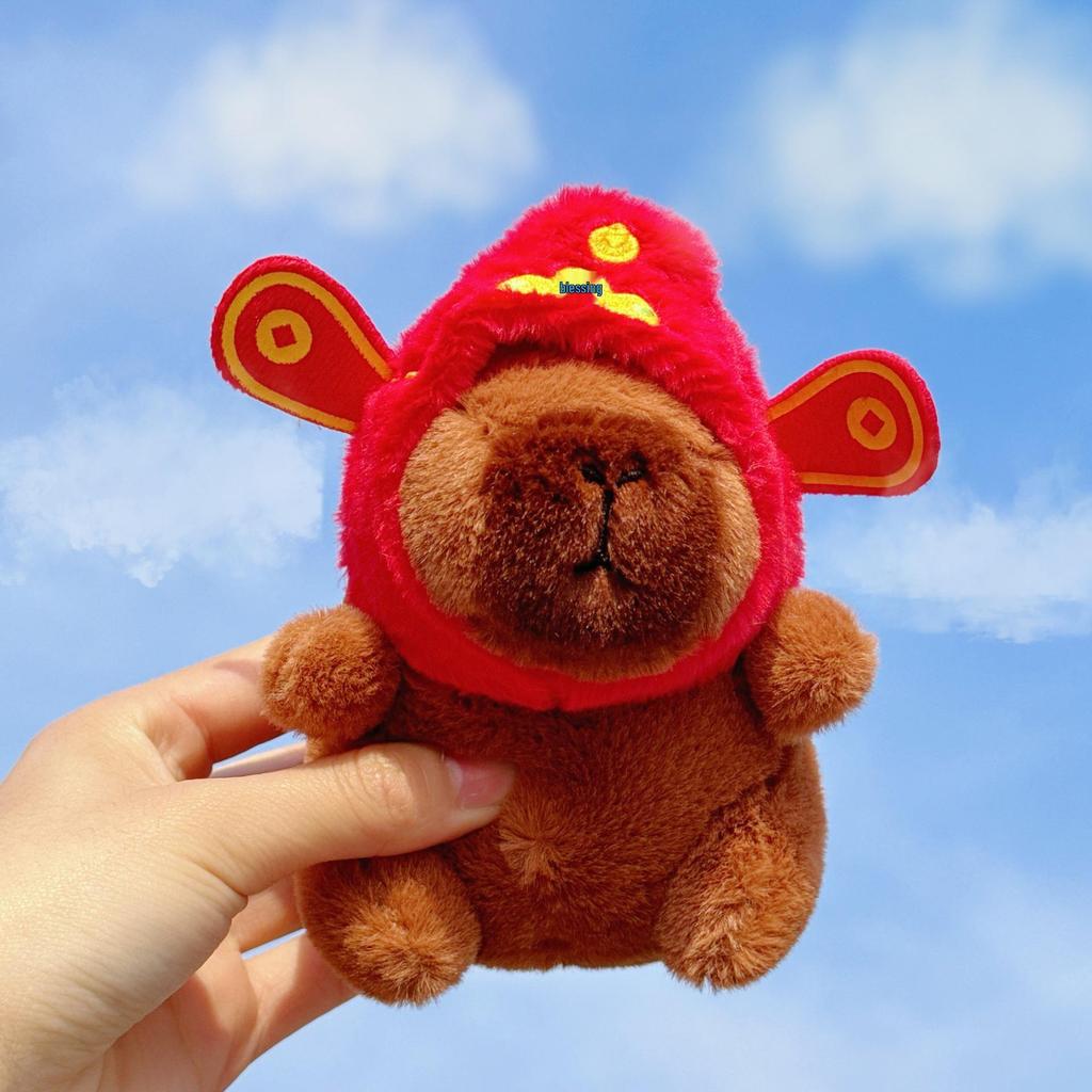 Capybara Plush Toy Keychain – Cute Stuffed Animal Backpack Clip