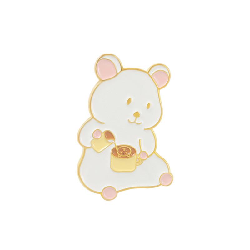 Cute Cartoon Cat Enamel Pin Brooch Adorable Creative Animal Jewelry Accessory