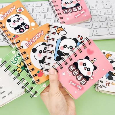 1 Piece Cute A7 Agenda Creative Coil Book Cartoon Panda Stationery Office Supplies School Notebook Diary Mini Notepad