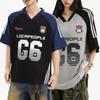American Retro Sports Jersey Short-sleeved Fans European and American Street Tide Brand Loose Fan Version