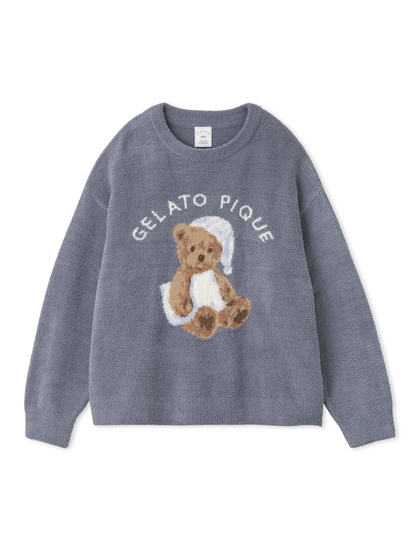 

GOOD NIGHT BEAR JQD Пуловер PWNT244087 NVY Свободный размер [Gelato Pique] Женский