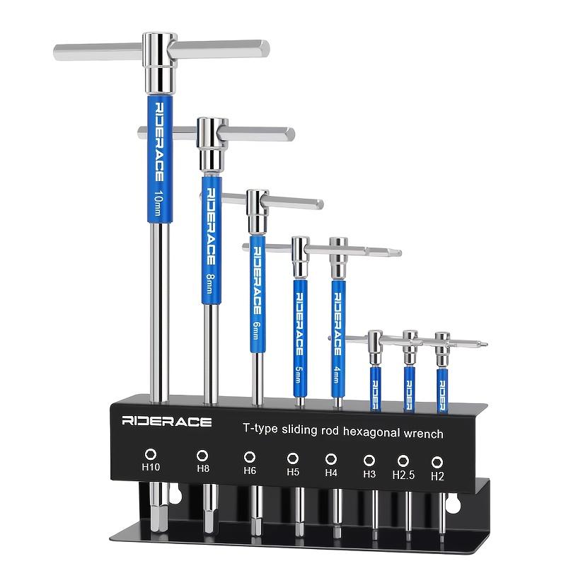 This Is A T-Handle Allen Wrench Set for Bicycles 2- 10Mm, Made of Steel for Inner Hexagon Bolts Ideal for Bike Repairs