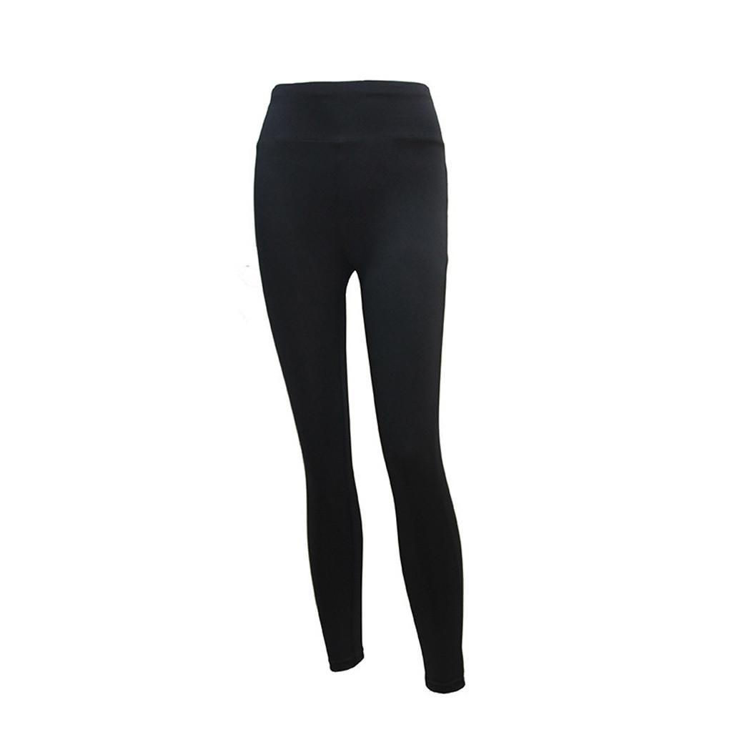 Women Soft High Waist Stretch Pleated Yoga Pants Casual Fitness Leggings Trouser