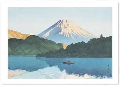 Kawase Hasui Poster Reproduction "Lake Ashi, Hakone" A3 Size [Made In Japan] Japanese Painting [Interior Wallpaper] Painting Art Wallpaper Poster