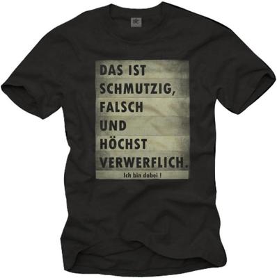 Funny T-Shirt for Men with German Saying That Is Dirty, Wrong and Highly Reprehensible. Count Me In!