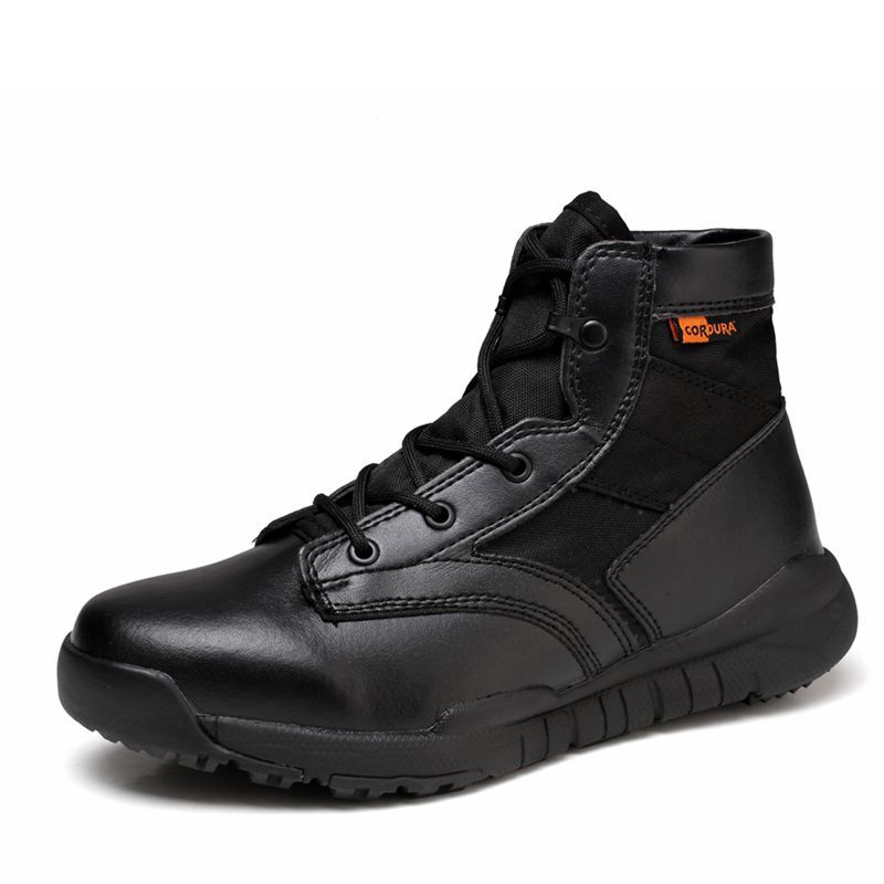 Fashion Men Women Hiking Tactical Boots Autumn Winter High Top Outdoor Climbing Sports Shoes Leather Combat Training Boots Sneakers