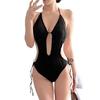 European and American one-piece swimsuit sexy straps small breasts gather swimsuit hot spring beach vacation bikini