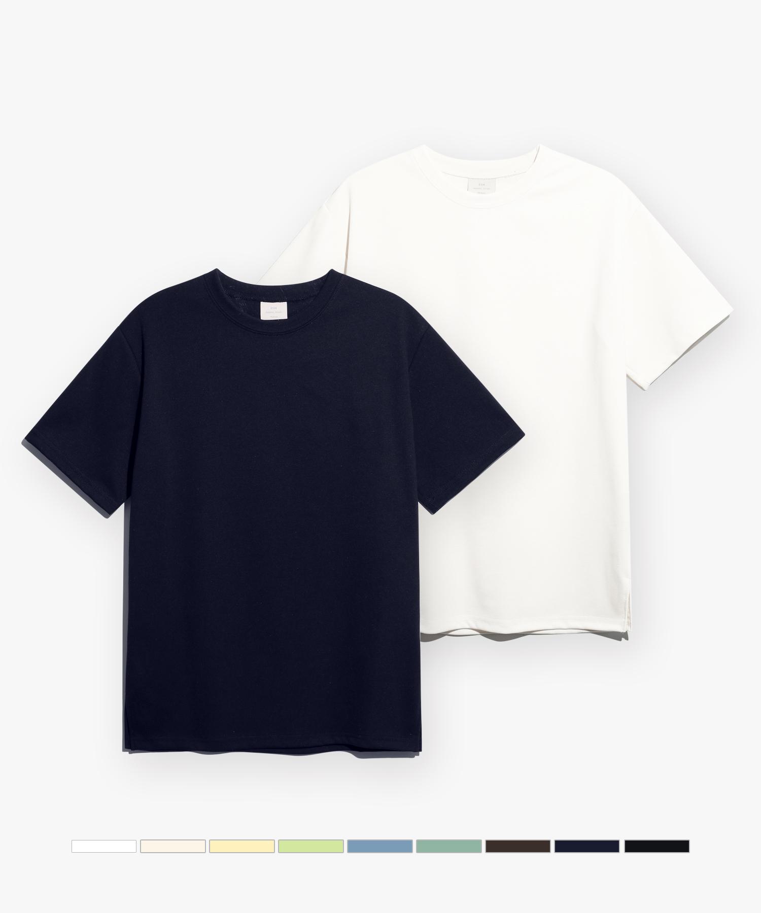 Iesn [Set] Pure Heavy Short Sleeve T-Shirt (9 Colors) (Type B) White/Xl