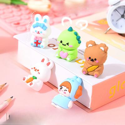 3D Tier Modellierung Niedlichen Bleistift Spitzer Schule Studenten Kunststoff Silikon Tabletop Schmuckstück Kinder Kawaii Taschenmesser Schreibwaren Geschenke