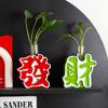 Creative Wealth Hydroponic Plant Container Abs Vase Ornament Indoor Bonsai Home Desktop Decoration Flower Pot Gift