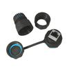 M23 RJ45 Cat6 Connector Simple Assembly Shielded RJ45 Cat6 IP68 Resistant Coupler Combines Two Ethernet Cables