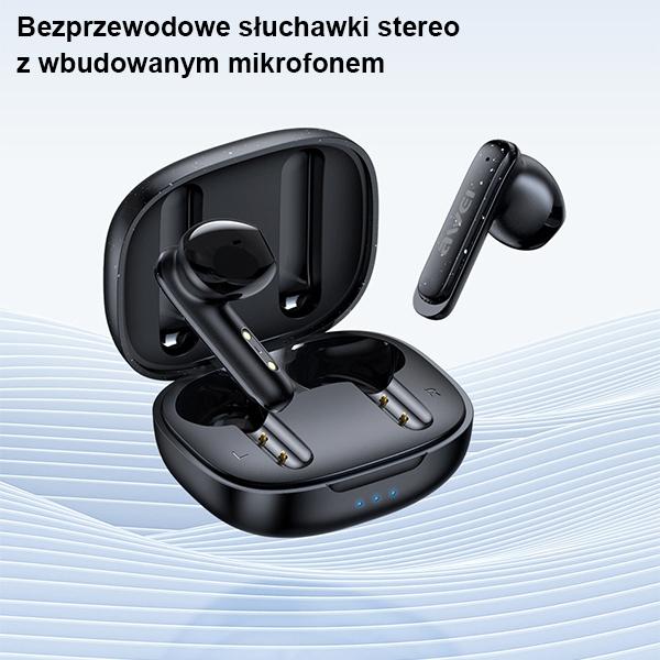 Słuchawki Bluetooth AWEI T66 TWS z ładowarką dokującą Czarne