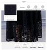 Women's Plus Size Black Lace A-line Long Skirt Dress - Spring/Summer 2026, New Style, Long Sleeve, Elegant Fit