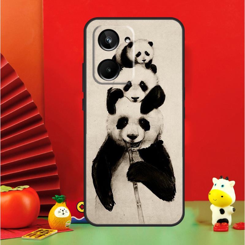 Panda Animal Cute Bear For Realme 10 11 12 13 14 Pro Plus 15 GT7 Pro GT6 C65 C67 C63 C61 C55 C51 C53 C35 C75 Case