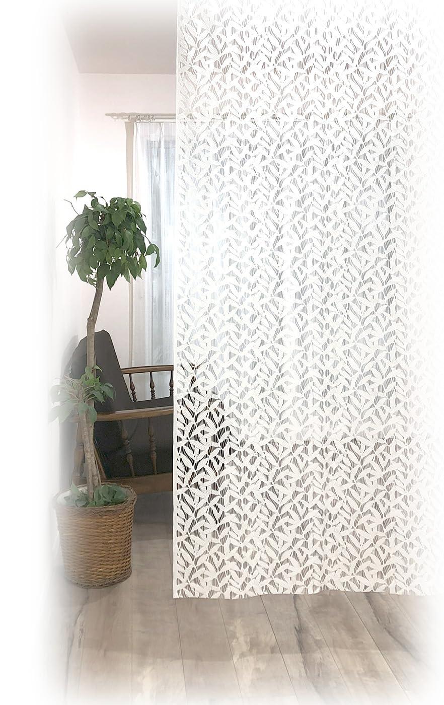 

Тканевая перегородка для комнаты, Кружевная перегородка, Длинная панель, Скандинавский стильный, Настенная, Регулируемая, Ботанический узор с листьями, Шторы, Шторы, Шторы, Стиль, Декор,