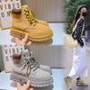 Haute Couture Rhubarb Boots Spring New Versatile Thick-soled Martin Boots Women's Short Boots Women's Leather Boots Women