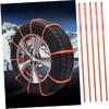 PRETYZOOM 10-Piece Tire Chain Set Sturdy Nylon Anti-Skid Snow Chains for Cars and SUVs Essential for Winter Driving and Emergency Traction on Snow