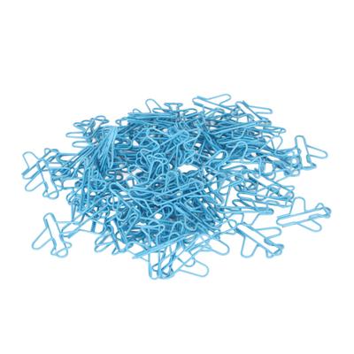 100PCS Airplane Paper Clips Cute Shape Blue Exquisite Appearance Bookmark Clips for Party