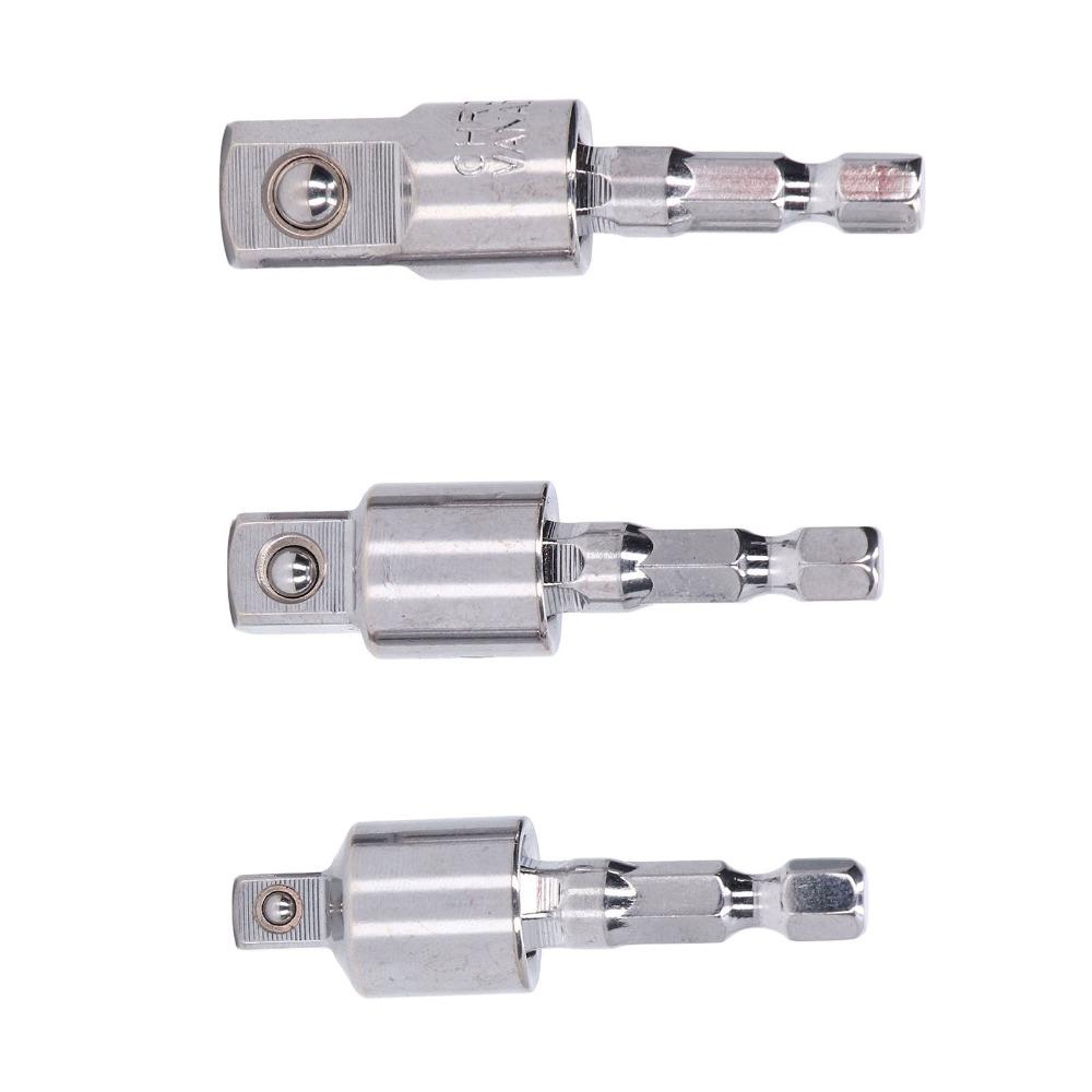 3 PCS 360 Degree Rotatable Socket Adapters Wobble Socket Adapters Use with Impact and Power