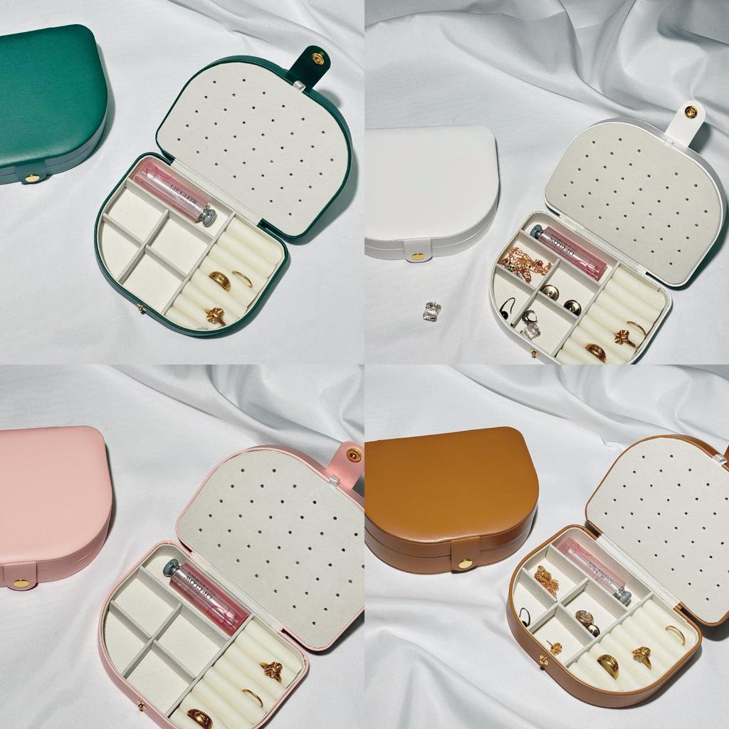 Leather Jewelry Organizer With Large Capacity For Travel And Gift Use
